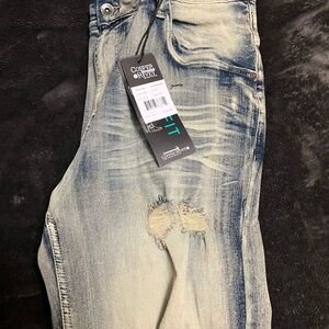 Copper Rivet Men's Distressed Blue Jeans 38/30 New